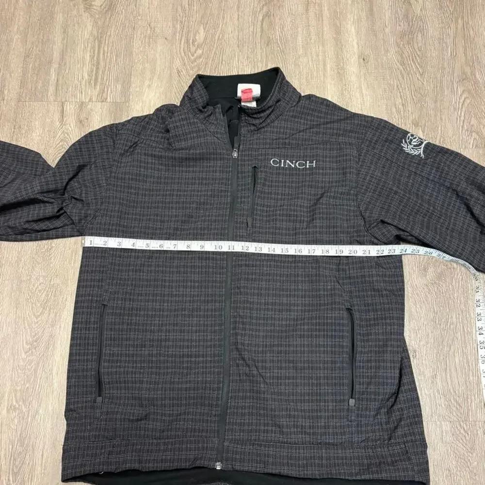 Cinch Softshell Jacket Mens Size Small Black Full Zip Western Coat Fleece Lined